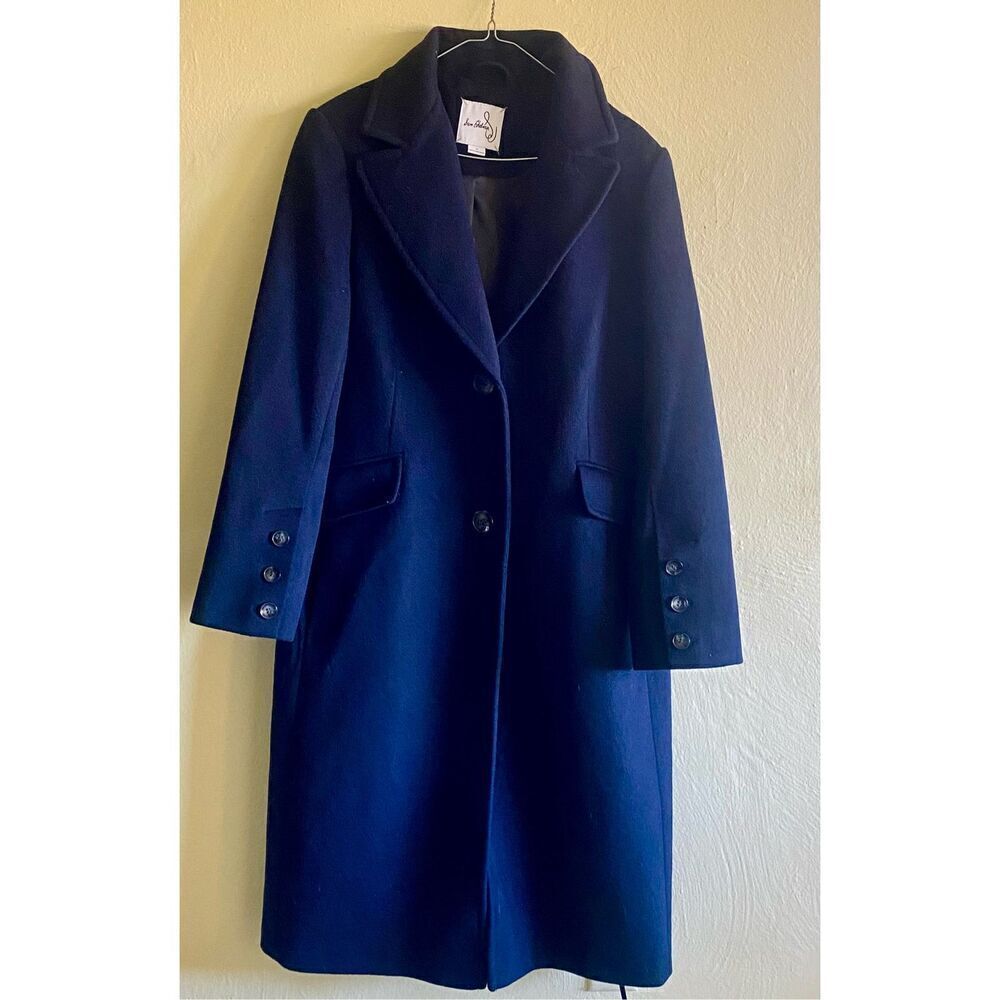 Sam Edelman Reefer Single Breasted Wool Blend Twill Jacket size 14